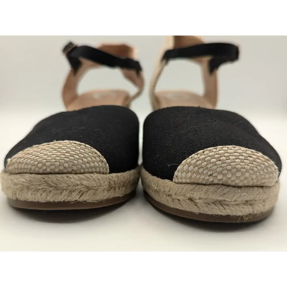 Comfort Journey Ashlyn Crossover Toe Espadrille Wedge Heel Size 8.5